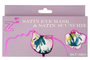 Peonie Rose Satin Eyemask & Scrunchie
