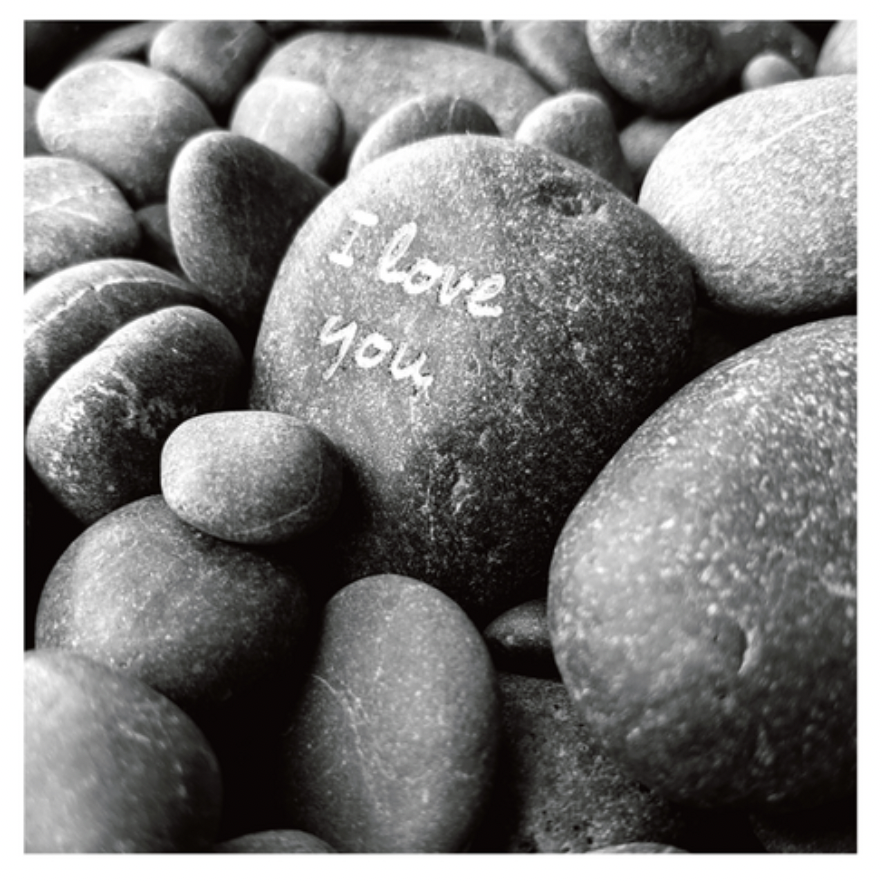 Card - I Love You Pebbles