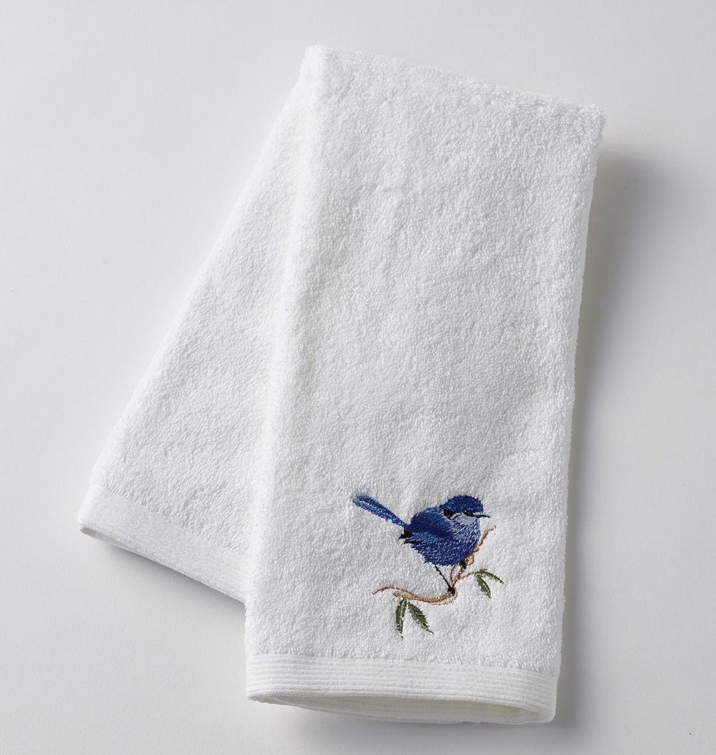 Blue Wren Hand Towel