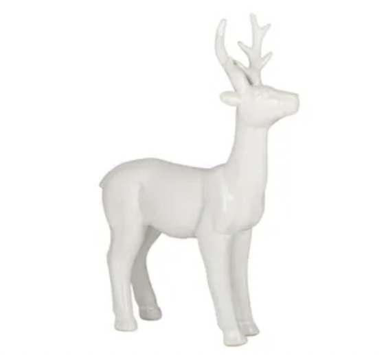 Standing Deer Ceramic Ivory