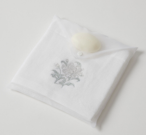 Chrysanthe Hand Towel & Soap In Organza Bag