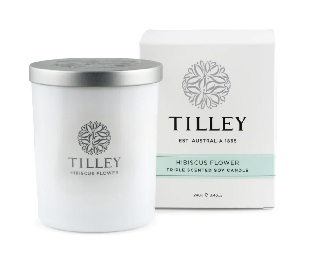 Tilley Hibiscus Flower Candle