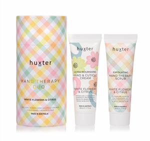 Hand Therapy Duo - Pastel Checks - White Flowers & Citrus