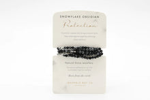 Load image into Gallery viewer, Bracelet - Wrap Snowflake Obsidian Protection
