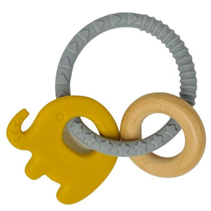 Grey Elephant Silicon Ring Teether