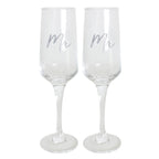 Mr & Mr Wedding Champagne Flute S/2