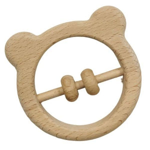 Bear Wooden Baby Rattle & Teether
