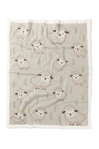 Wondering Lamb Sherpa Baby Blanket