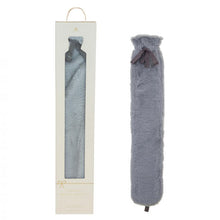 Load image into Gallery viewer, Long Hot Water Bottle - Grey Faux Fur
