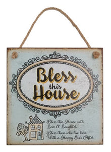 Home Vintage -Bless This House Sign