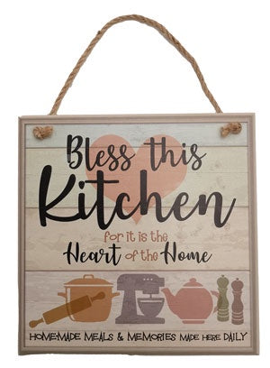 Home Vintage -Bless This Kitchen Sign