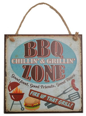 Home Vintage - BBQ Zone Sign