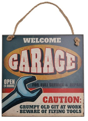 Home Vintage Welcome Garage Sign