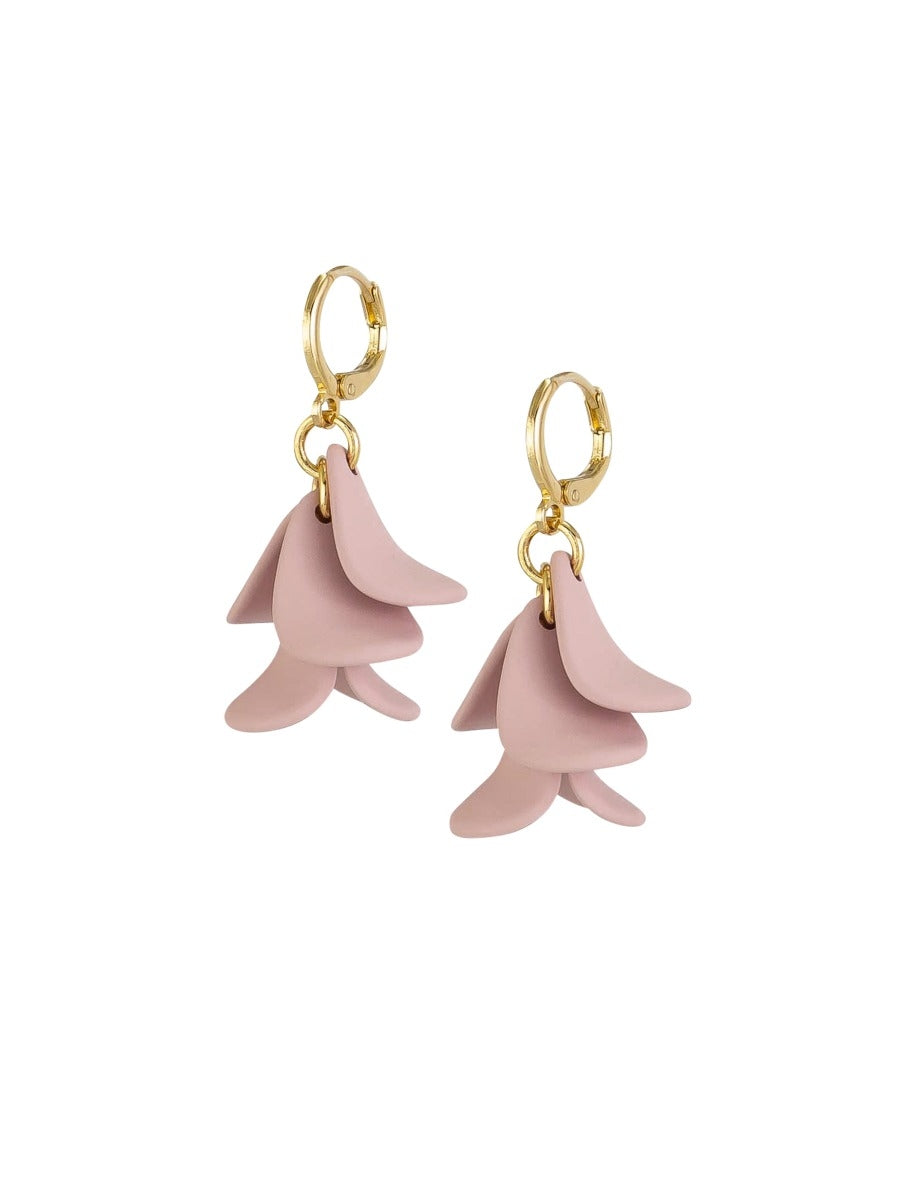 Nude Pink Falling Petal Earrings
