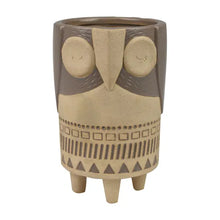 Load image into Gallery viewer, Odette Owl Ceramic Pot - Natural/khaki (n/b)
