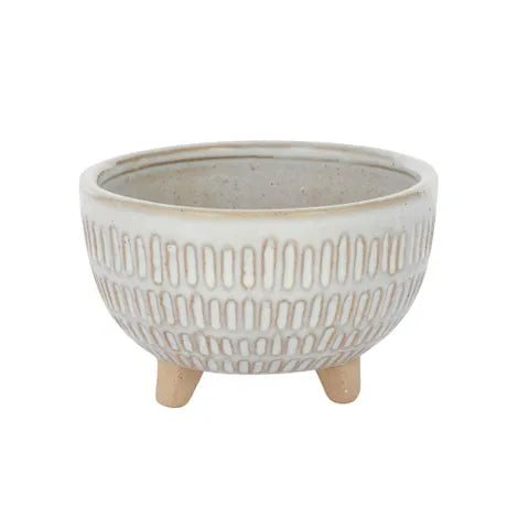 Hieratic Ceramic Footed Bowl