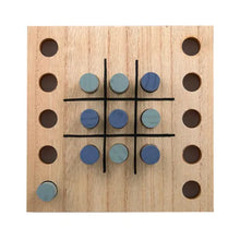 Load image into Gallery viewer, Peggy Tic Tac Toe 15x15cm Nat/blue/gm
