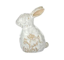 Load image into Gallery viewer, Rabbit Deco Ceramic 10x7.5x15cm Wht/nat N/b

