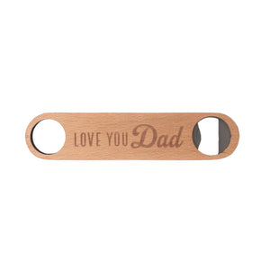 Father's Day Love Wooden Bottle Opener
