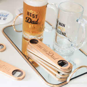 Father's Day Love Wooden Bottle Opener