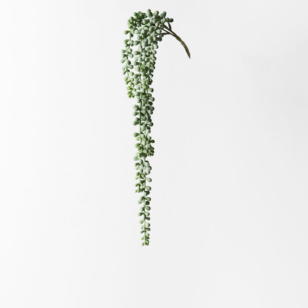 String Of Pearls Grey & Green - 45cm