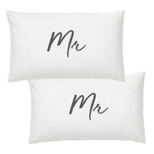 Load image into Gallery viewer, Mr &amp; Mr Wedding Pillow Case S/2
