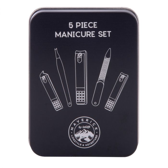 Maverick Black 5pc Manicure Set