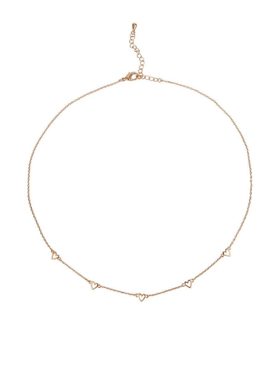 Rose Gold Chain Of Hearts
