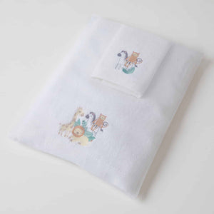 Safari Baby Bath Towel & Washer Set
