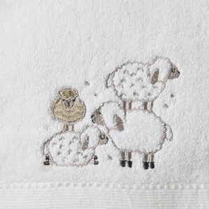 Sheep Baby Bath Towel & Face Washer Set