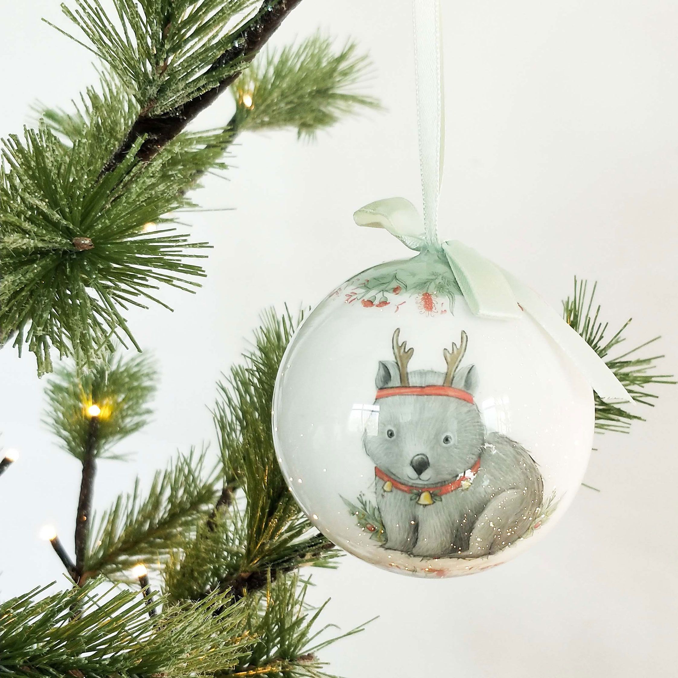 Wombat Traditional Bauble Christmas Ornament