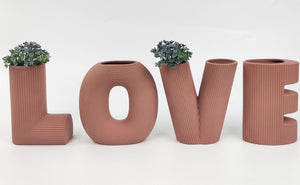 Erina LOVE Letter Vase Pink H 15x51cm